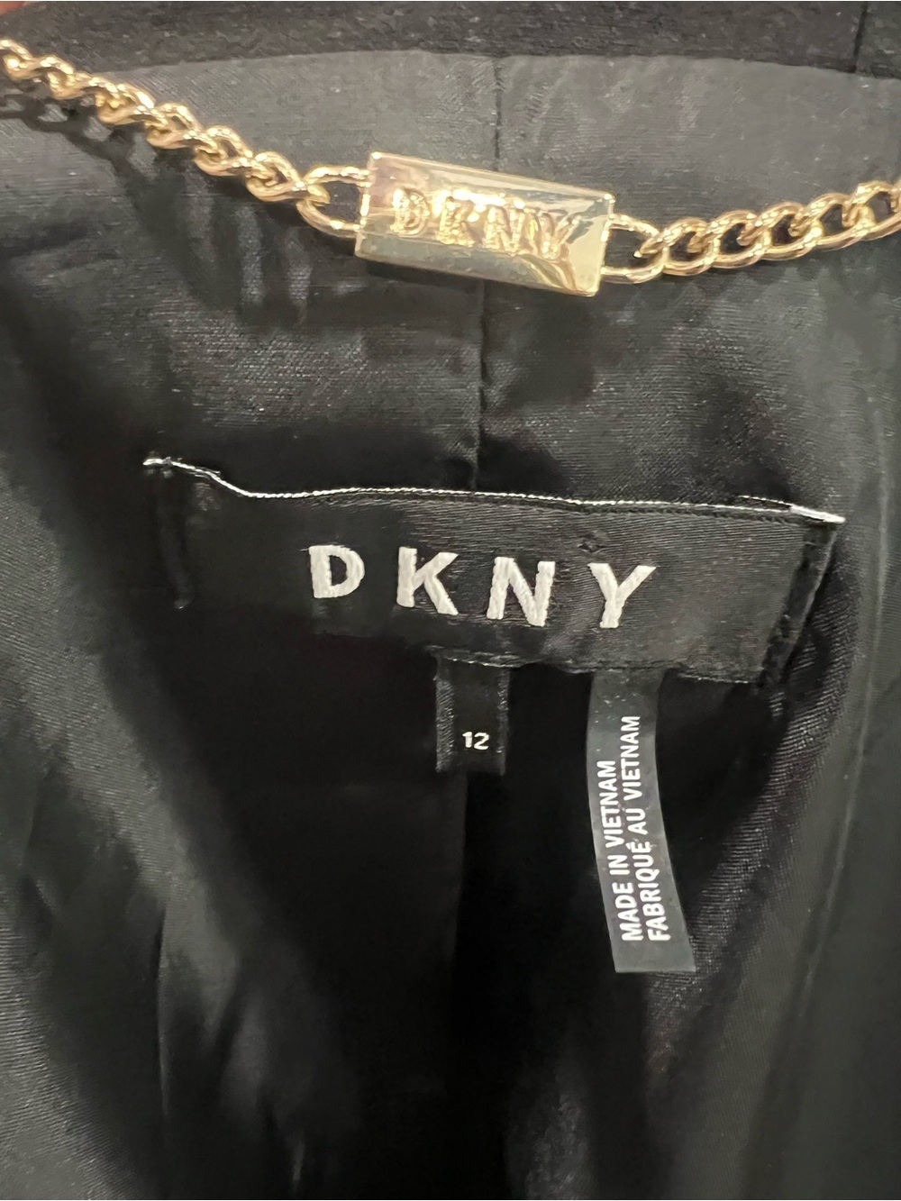 DKNY Classic Double-Breasted Black Women's Blazer - Picture 4 of 4